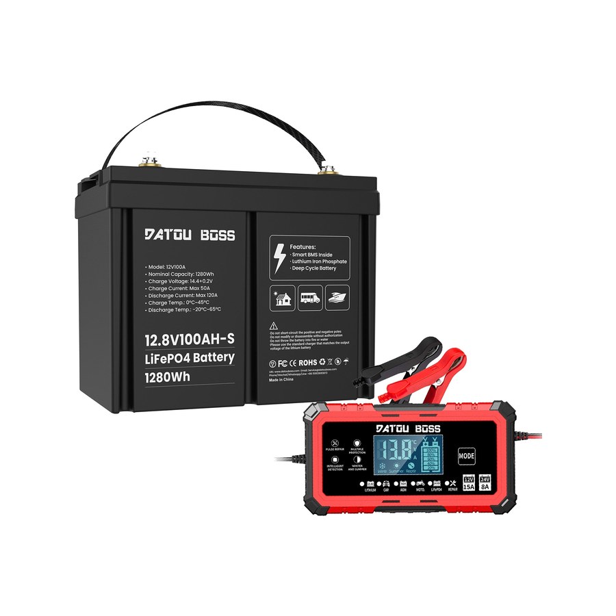 Batterie 12 V 100 Ah avec chargeur intelligent