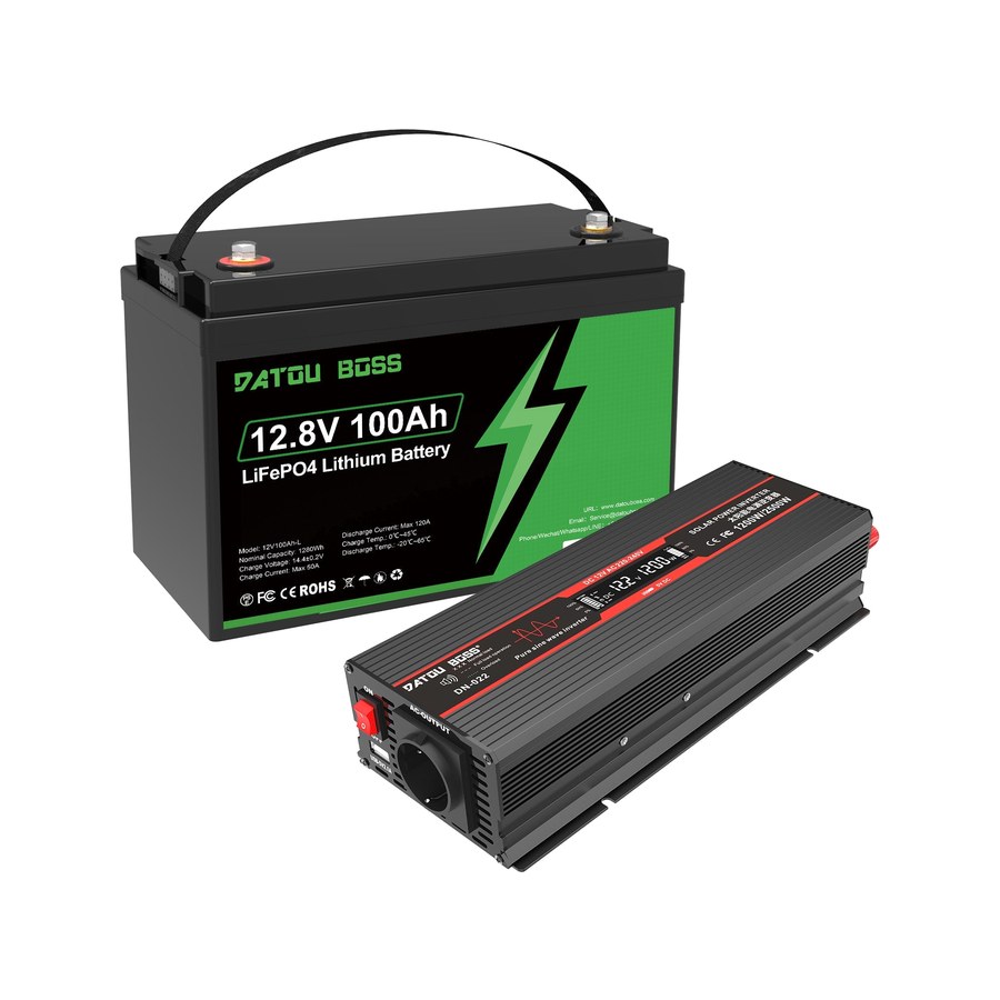 Batterie 12 V 100 Ah avec convertisseur pur sinus